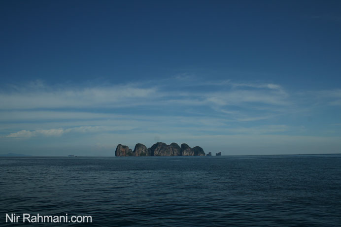Koh Phi Phi, as viewed from the Phuket ferry