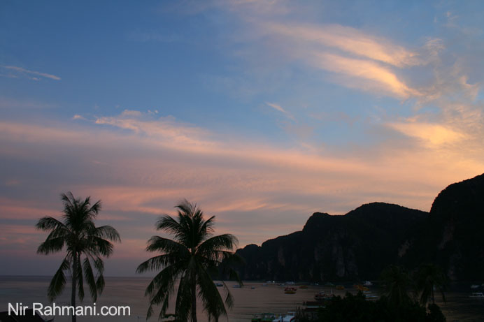 Sunset on Ton Sai bay, from Koh Phi Phi's Viewpoint