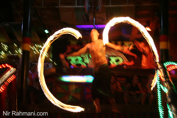 Fire juggling show at Apache bar, Koh PhiPhi