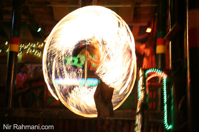Fire juggling show at Apache bar, Koh PhiPhi